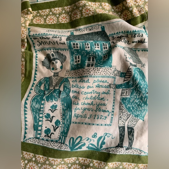 Vintage Waverly Bonded Glosheen Half Apron Marriage Blessing MCM￼ Ricrac 70s ? - Picture 3 of 16